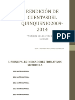 Formato de Rendicion de Cuentas Del Quinquenio 2009-2014