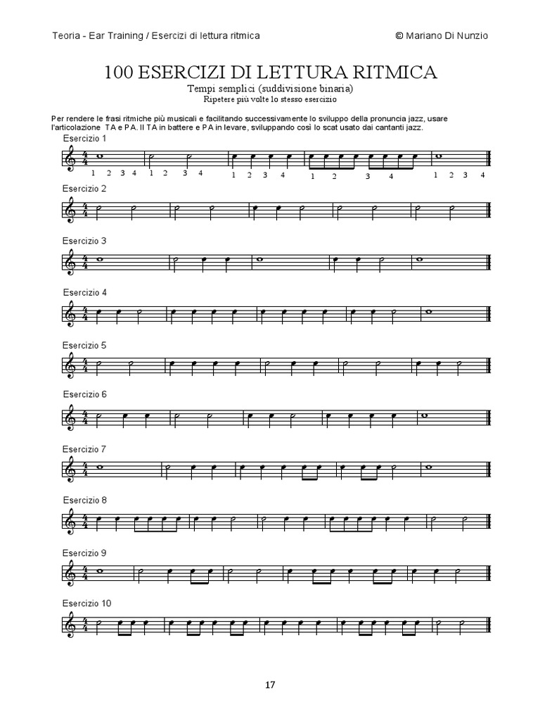 Solfeggi Ritmici | PDF