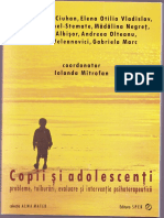 Copii Si Adolescenti: Probleme, Tulburari, Evaluare Si Interventie Psihoterapeutica