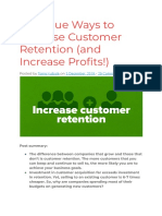 5 Unique Ways to Increase Customer Retention (and Profits