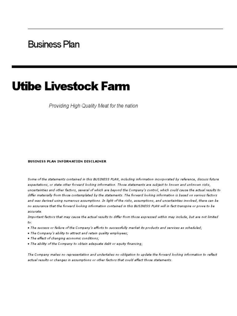 cattle fattening business plan