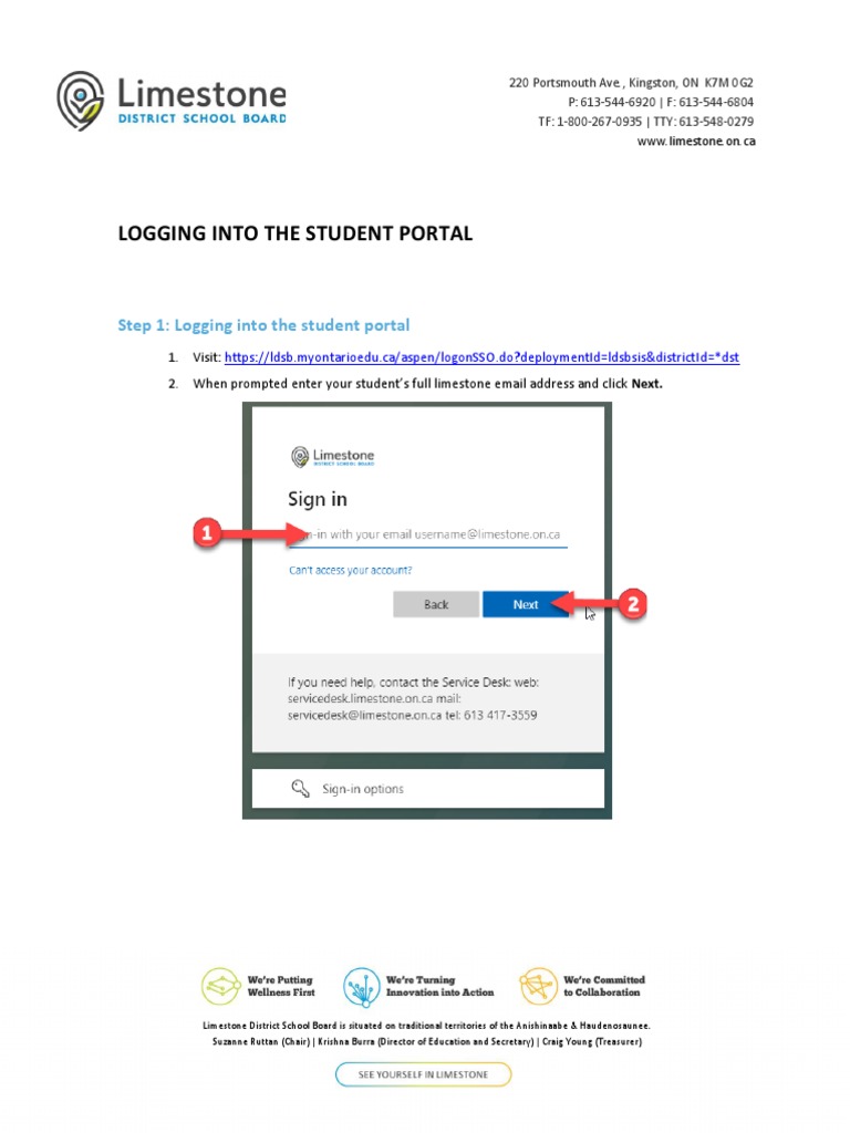 Logging Into the LDSB Student Portal | PDF | Information Technology ...