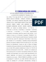 Cooperativa Acta para Modificar El Capital Pagado