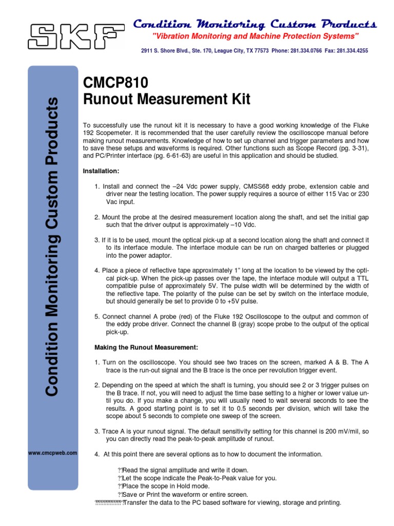 Runout Measurement Kit CMCP | PDF | Electrical Engineering ...