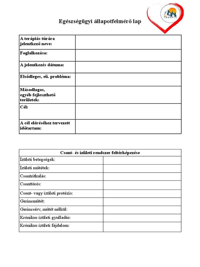 Eg szs g gyi llapotfelm r Lap PDF