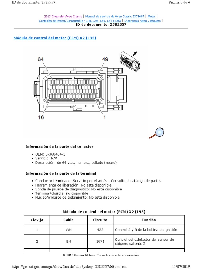 Módulo de Control Del Motor (ECM) X2 (L95) | PDF | Ingeniería mecánica ...