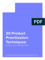 20 Product Prioritization Techniques:: A Map and Guided Tour