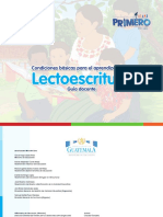 Guía Docente Aprendizaje de La Lectoescritura