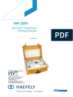 HVT DS HAEFELY 2293 Automatic Transformer Winding Analyzer V2002