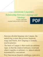 Post-Saussureian Linguistics, Relationship Between Language and Ideology