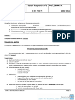 Devoir de Synthèse N°1 2010 2011 (Deymi)