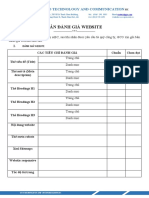 Form đánh giá web Chuẩn Nhất