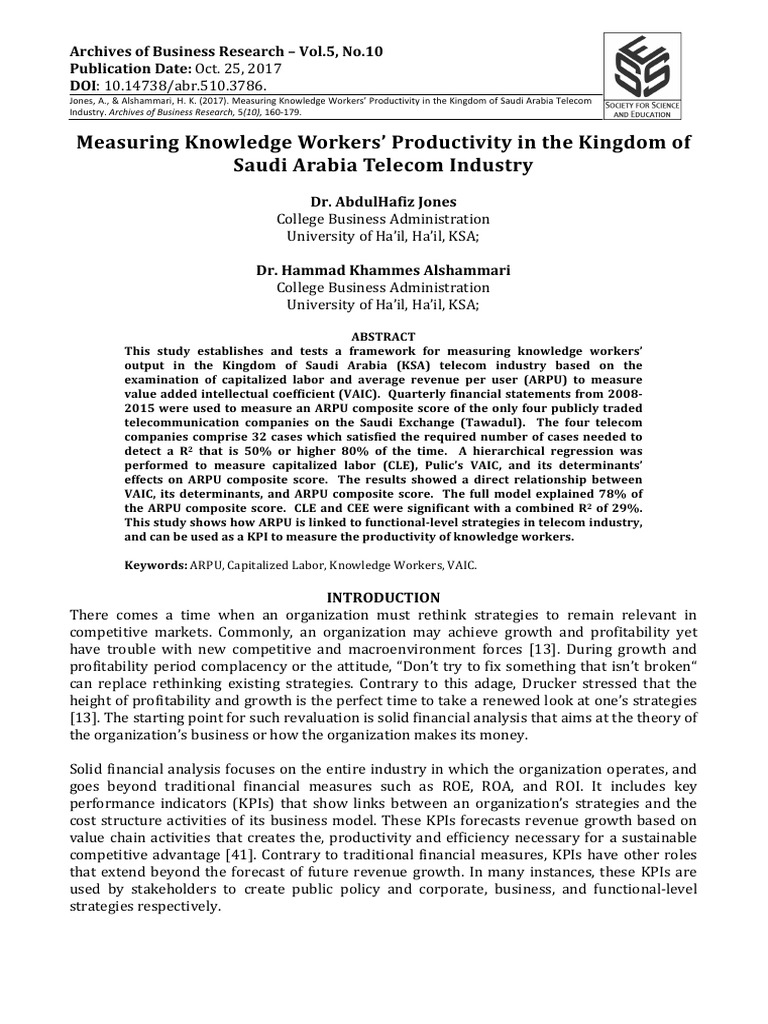 02 Measuring Knowledge Workers Productivity in The Kingdom of Saudi