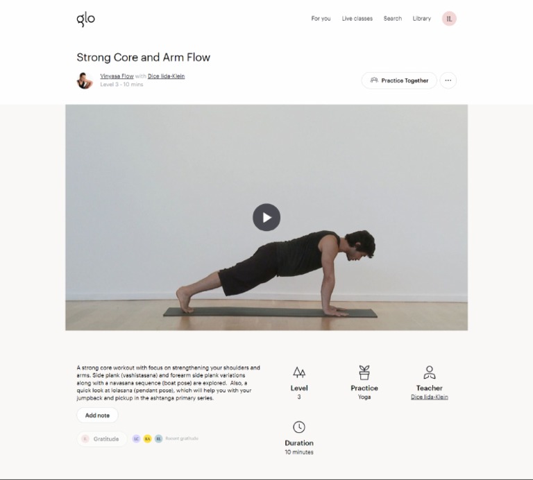 Strong Core and Arm Flow With Dice Iida Klein Glo PDF