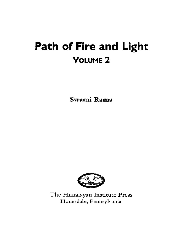 Path of fire and light volume 2 swami rama pdf