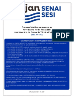 Processo Seletivo-2022 Novo Ensino Médio SESI