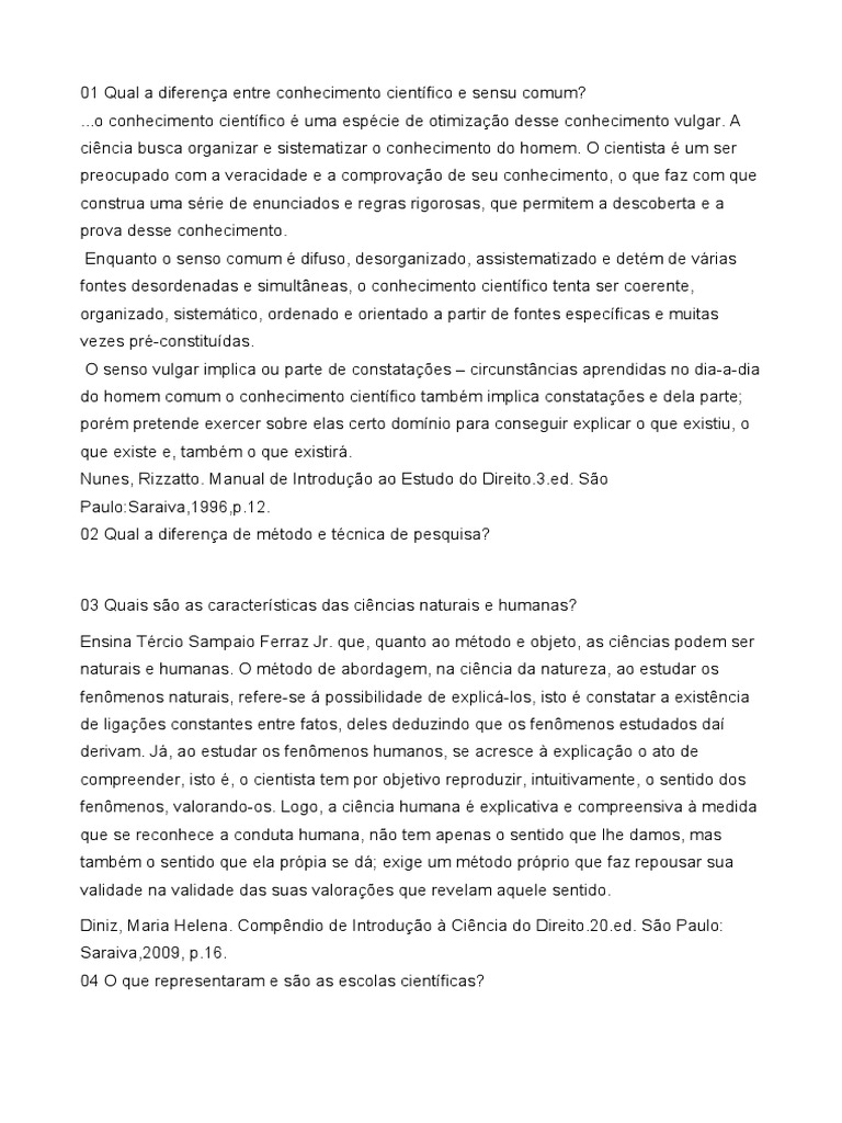 Diferenças entre Senso Comum e Científico | PDF | Lei Natural | Science