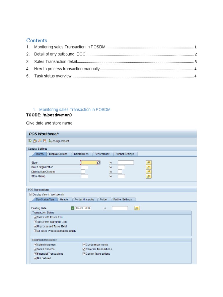 Monitoring Sales Transactions in POSDM | PDF