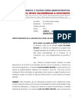 Presenta Informe Escrito-Estudio Juridico Haro Reyes, Rivas Saldarriaga & Asociados