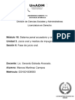 Módulo 18. Sistema Penal Acusatorio y Oral. Unidad 3. Juicio Oral y Medios de Impugnación. Sesión 6. Fase de Juicio Oral