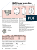 H.V.A.C. Differential Pressure Switch: With Dual Scale Field Adjustable Set Point Knob