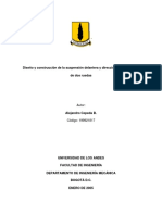 Diseño y Construcción de La Suspensión Delantera y Dirección de Un Vehículo de Dos Ruedas