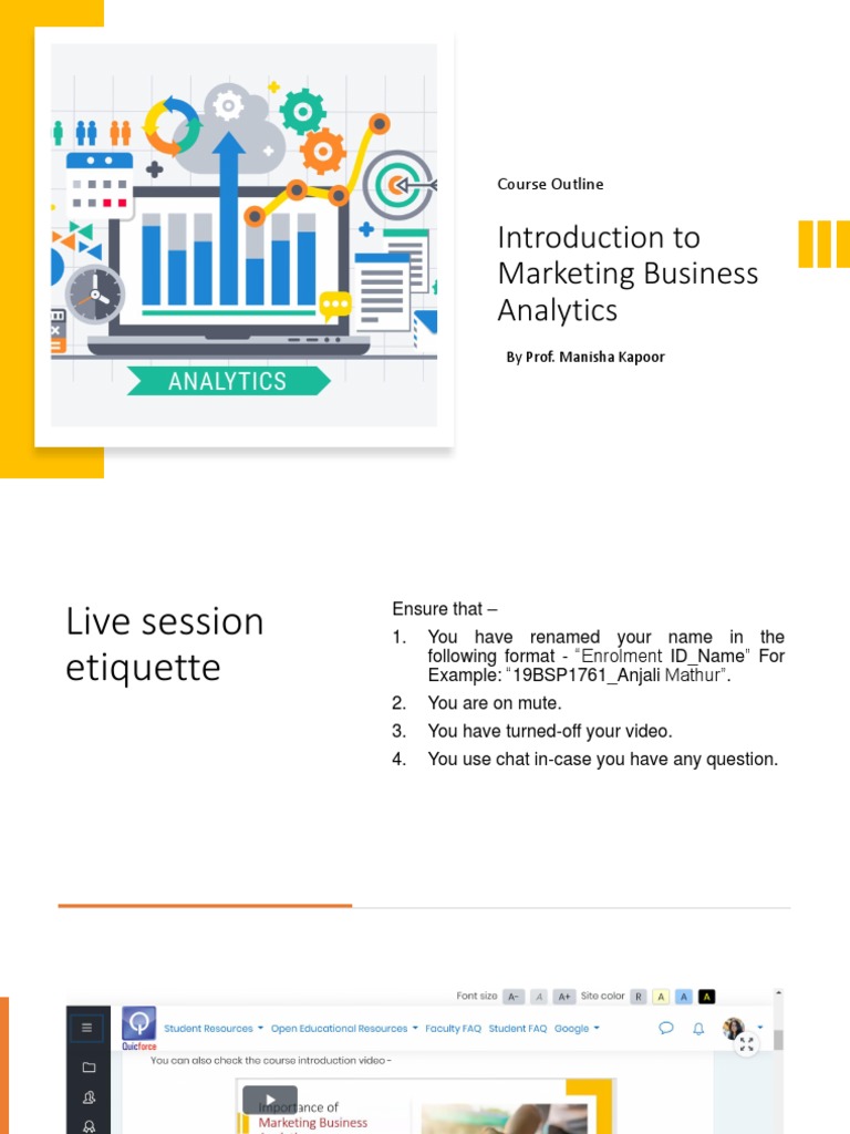 Marketing Business Analytics Course Overview | PDF | Analytics | Market ...