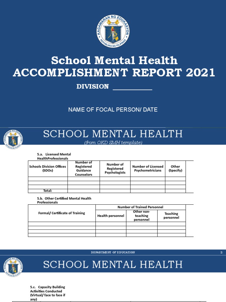 2021 School Mental Health Report | PDF | Health Care | Behavior ...
