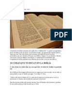 23 Cosas Que La Biblia No Dice Que Dicen Que Dice