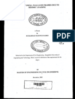 Effect of Infill Walls On Frames Due 1'0 Seismic Loading: A Thesis