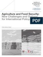 Agriculture and Food Security New Challenges and Options For International Policy