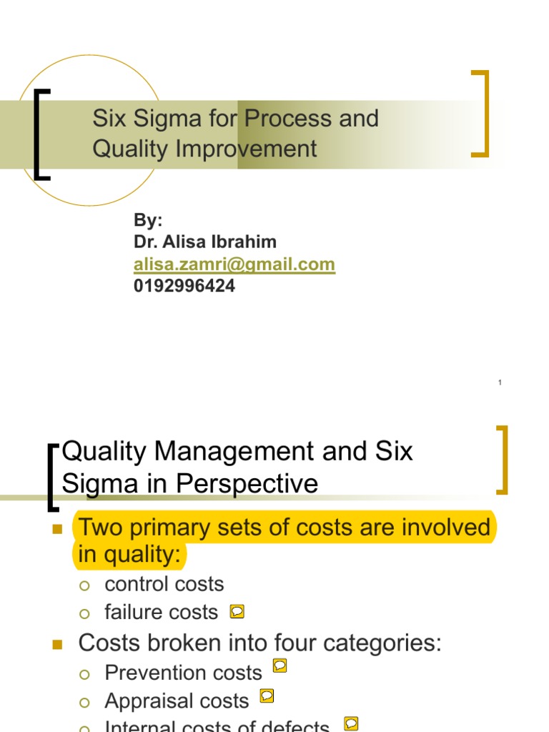 Six Sigma: Enhancing Quality Management | PDF | Six Sigma | Standard ...