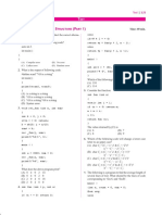 Programming and Data Structure (Part 1) Test Questions