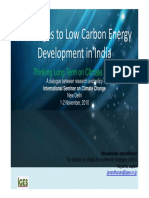 Challenges To Low Carbon Energy Challenges To Low Carbon Energy Development in India Development in India