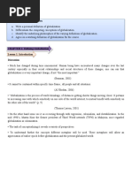 Week 1 Learning Outcomes/Objectives