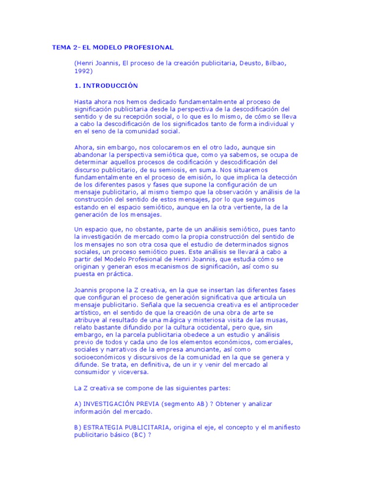 El Modelo Profesional | PDF | Publicidad | Motivación