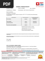 Renewal Premium Receipt: Benefit Opted For Tax Benefit Available Under The Income Tax Act, Premium Payable