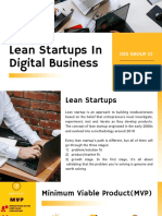 Lean Startups in Digital Business: Des Group 10