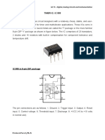 Timer Ic: Ic 555: GE T5 - Digital, Analog Circuits and Instrumentation