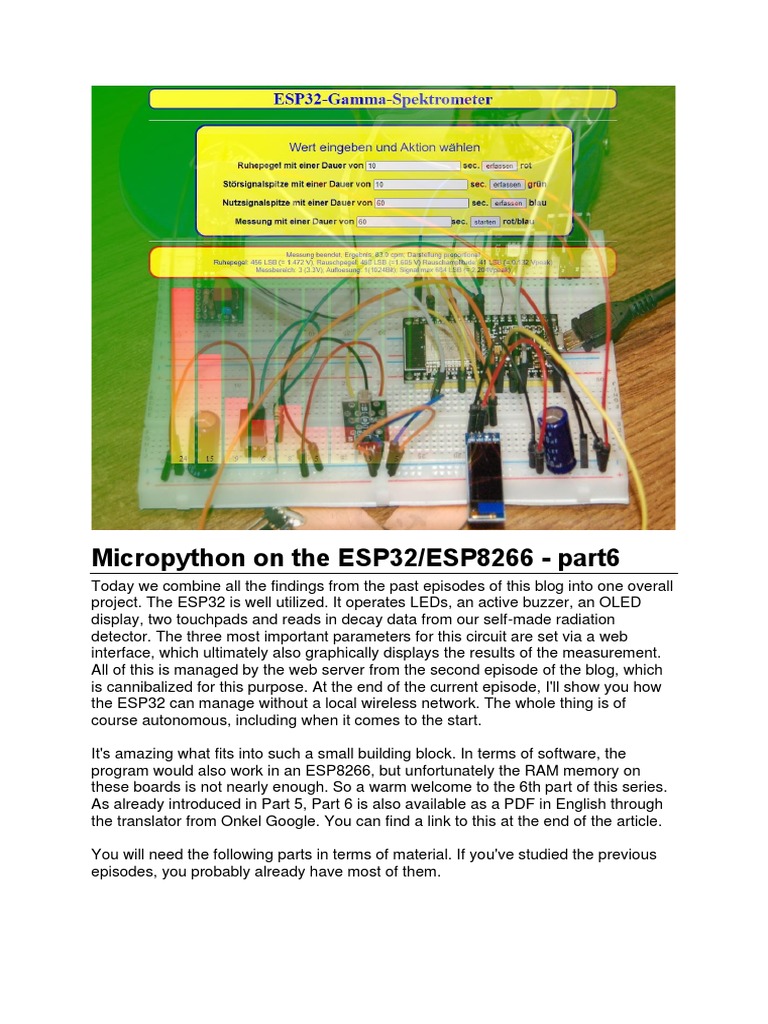 ESP32/ESP8266 Micropython Project Guide | PDF | Method (Computer ...