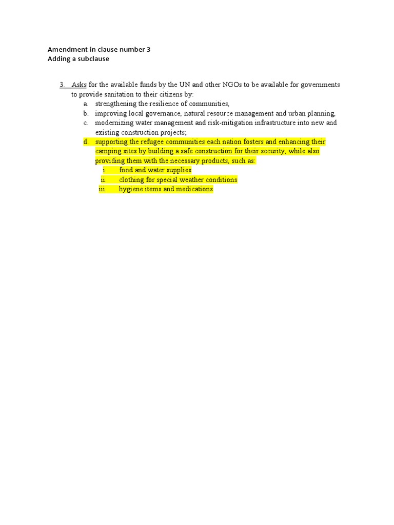Amendment Submitted by Canada | PDF