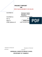 Marketing Management of Jeans Project Report