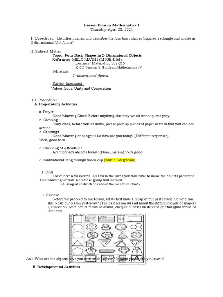 Identifying Basic 2D Shapes | PDF