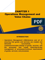 Chapter 1 Operations Management and Value Chains