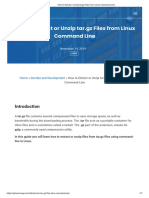 How To Extract - Unzip Tar - GZ Files From Linux Command Line