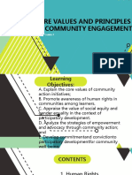 Core Values and Principles of Community Engagement: Lesson 3