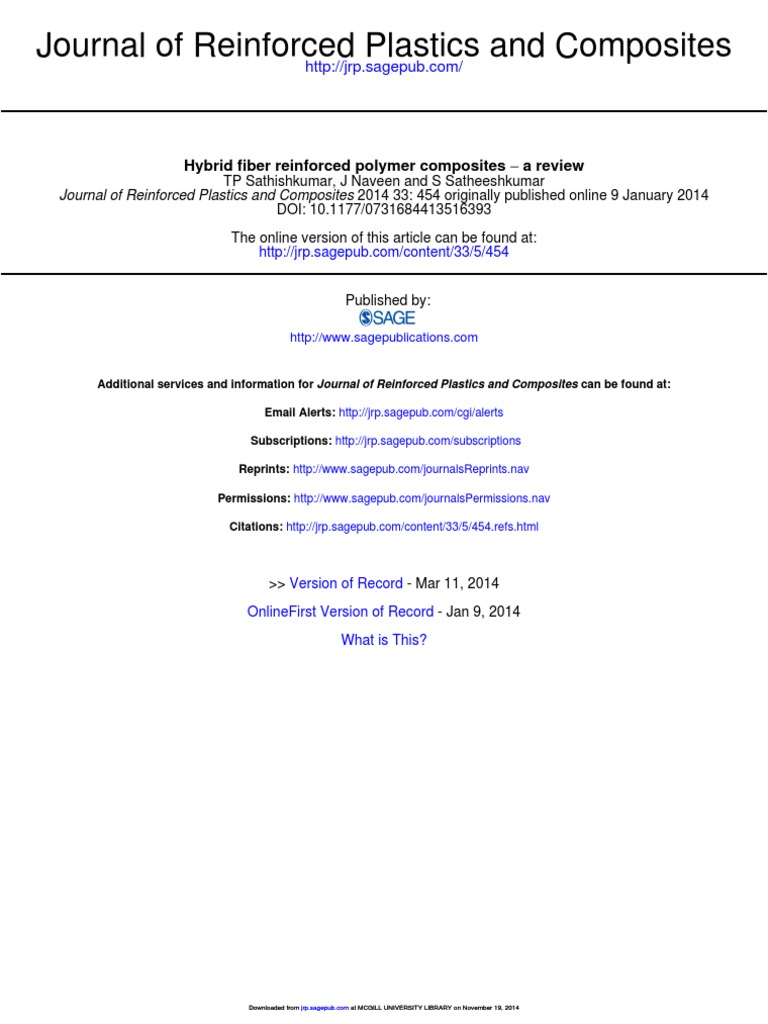Journal of Reinforced Plastics and Composites PDF Composite