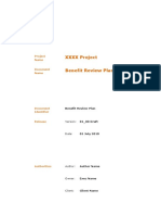 XXXX Project Benefit Review Plan: Project Name Document Name