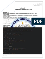 Lab No. 10 Form Handling and Advance PHP