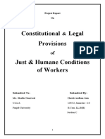Constitutional & Legal Provisions for Just Workers' Rights